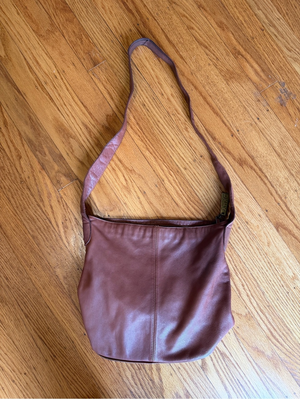 DKNY Chestnut Brown Leather Shoulder Bag